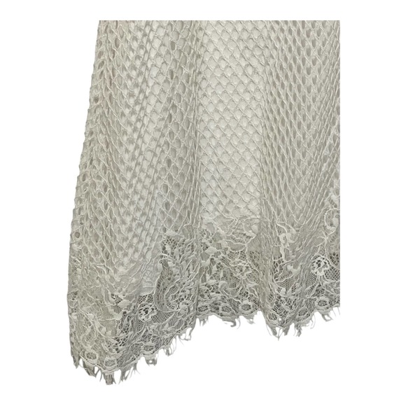 Max Studio White Lace Overlay Mid Length Dress Size Large NWT - Picture 2 of 9